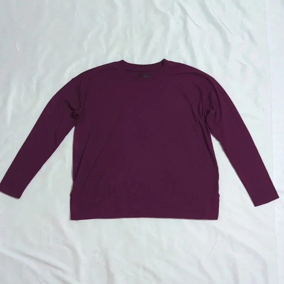 Lucky Brand Cozy Crewneck Knit Sweater, Color Potent Purple Medium Size S/P - Picture 4 of 14